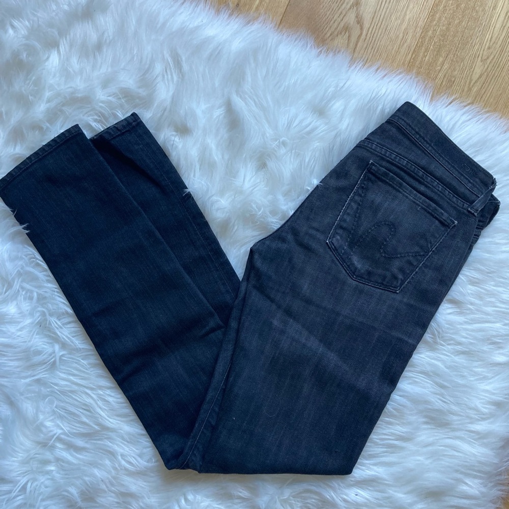 Citizens of Humanity Avedon Stretch Low Waist Skinny Leg - Size 26 - Black Wash